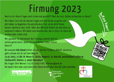 2022 Firmung Werbung (c) KJA Duesseldorf 2022 Firmung Werbung