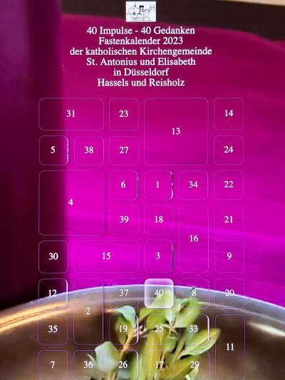 Bild Fastenkalender (c) Kaplan Kai Amelung St. Antonius und Elisabeth Düsseldorf-Hassels Bild Fastenkalender