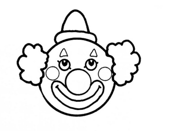 Ausmalbild Clown
