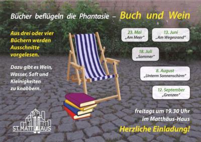 Buch und Wein_2025_05-09 (c) Kath. KG St. Matthäus Garath Buch und Wein_2025_05-09