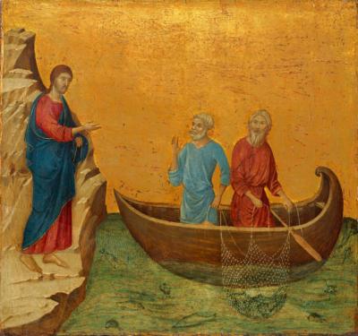 Duccio di Buoninsegna_Berufung der Jünger (c) pfarrbriefservice.de Duccio di Buoninsegna_Berufung der Jünger