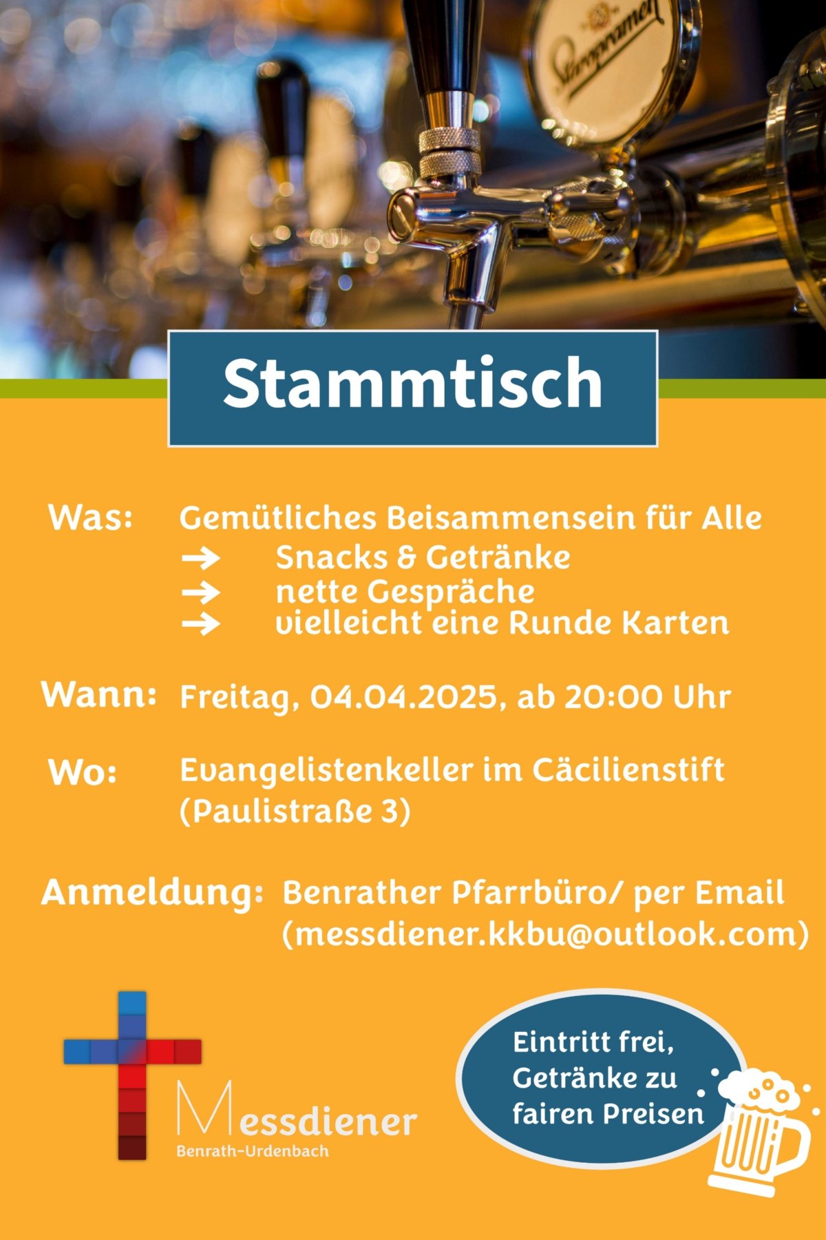 FlyerStammtisch4.0 (c) Messdiener:innen-Gemeinschaft KGV Benrath-Urdenbach