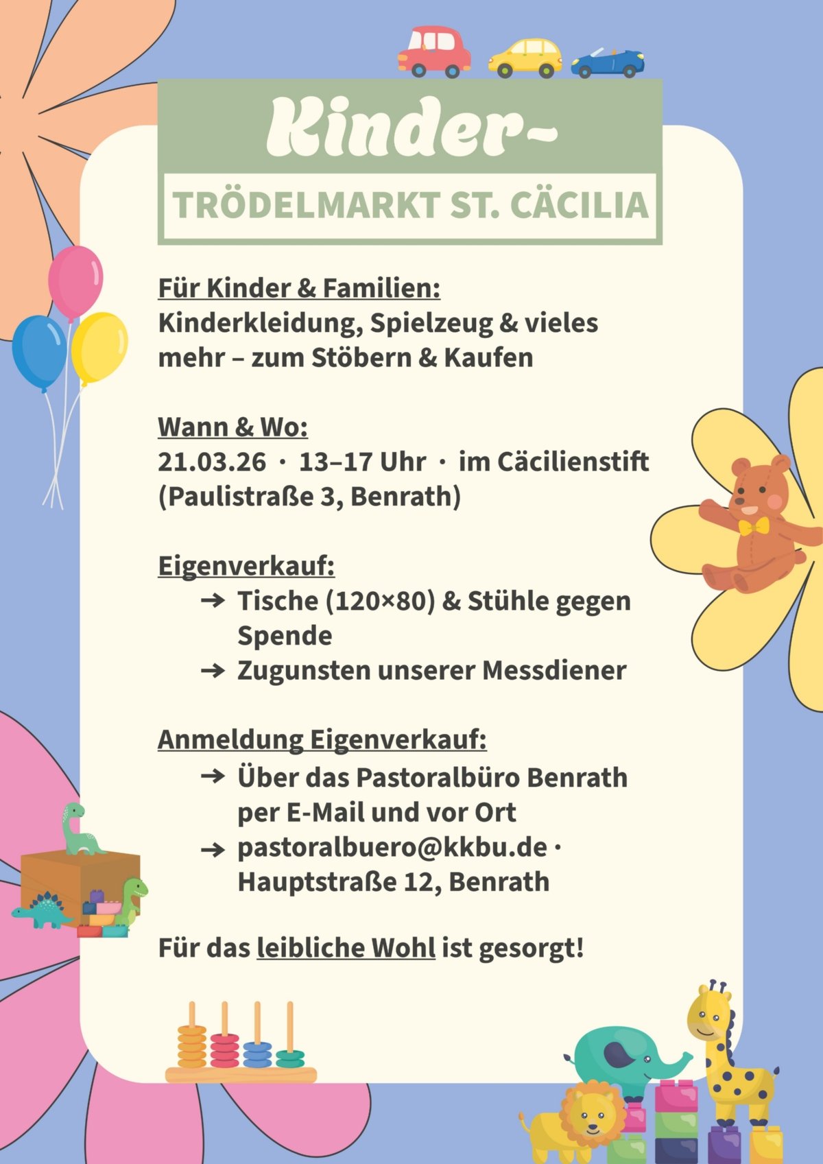 Kindertrödel St. Cäcilia (c) KGV Benrath-Urdenbach