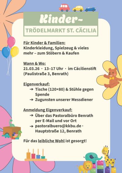 Kindertrödel St. Cäcilia (c) KGV Benrath-Urdenbach Kindertrödel St. Cäcilia