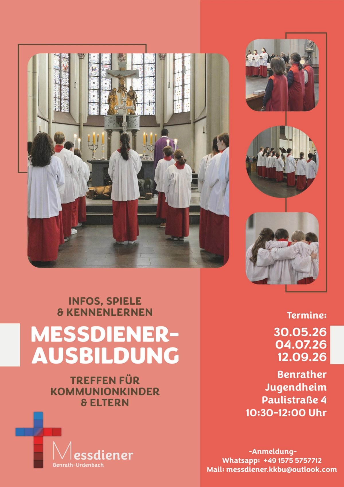 Messdienerausbildung Flyer (c) Messdienergemeinschaft KGV Benrath-Urdenbach
