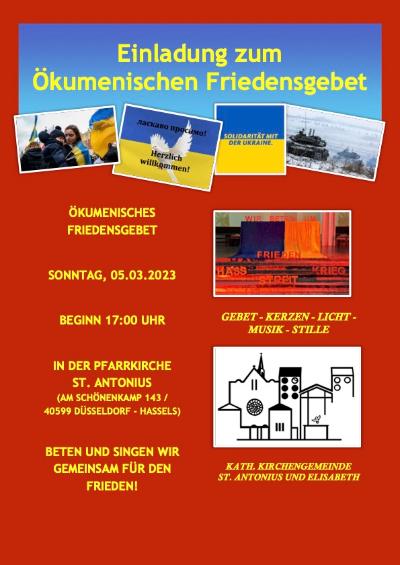 Plakat-Friedensgebet_1 (c) Kaplan Kai Amelung St. Antonius und Elisabeth Düsseldorf-Hassels Plakat-Friedensgebet_1