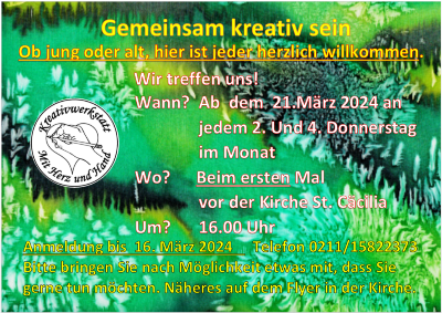 Plakat Gemeinsam kreativ sein