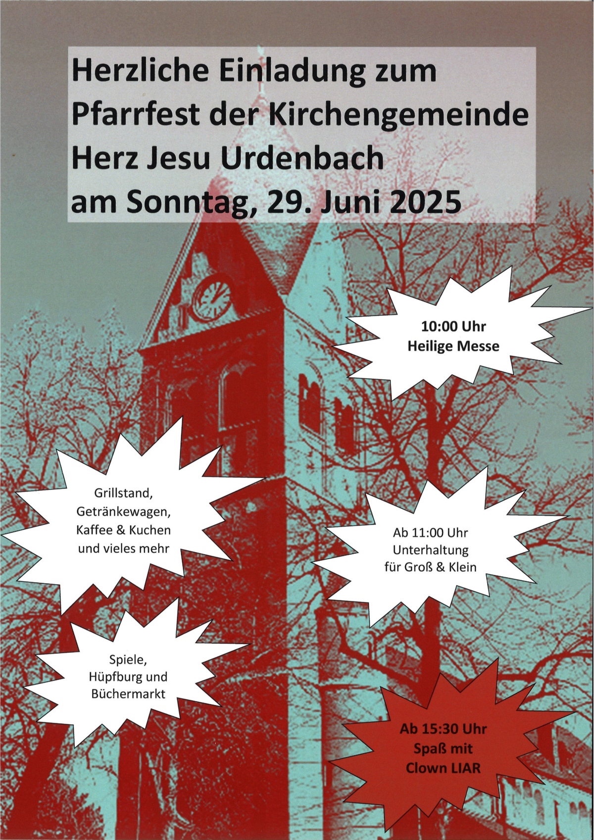 Plakat Pfarrfest Herz Jesu 2025 (c) Ortsausschuss Urdenbach