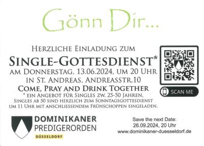 Single-Gottesdienst 2024_06_2 (c) Dominikaner Düsseldorf Single-Gottesdienst 2024_06_2