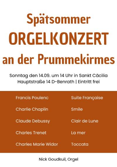 Spätsommer-Orgelkonzert (c) Nick Goudkuil Spätsommer-Orgelkonzert