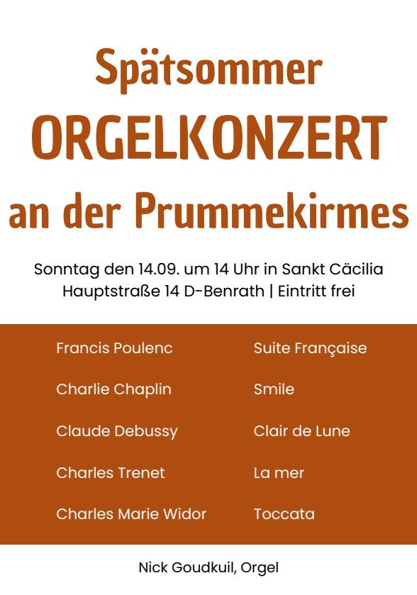 Spätsommer-Orgelkonzert (c) Nick Goudkuil