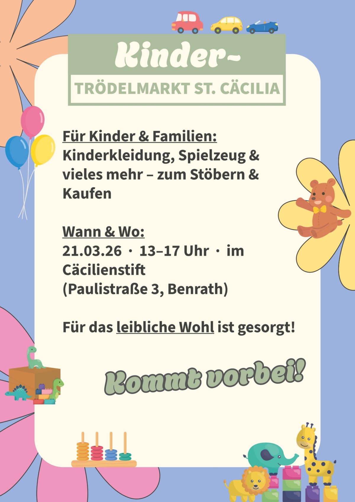 WerbeplakatKindetrödelOV (c) KG St. Cäcilia Benrath