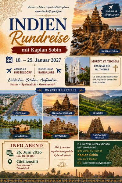 Plakat Indienreise 2027