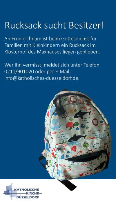 Insta-Story Rucksack (c) Stadtdekanat Düsseldorf Insta-Story Rucksack