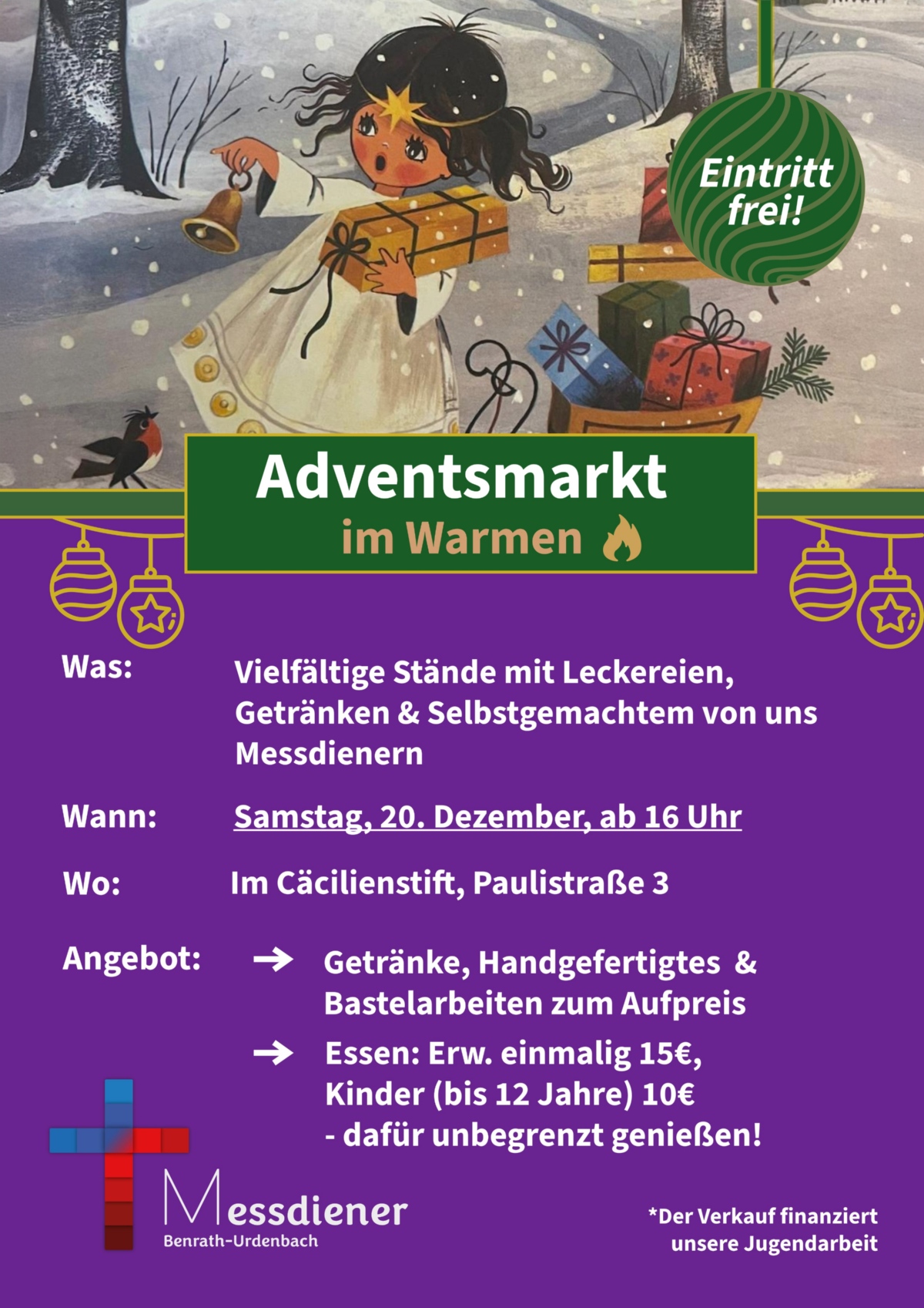 Werbeplakat Adventsmarkt_FINAL (c) Messdiener-Leitungsrunde KGV Benrath-Urdenbach